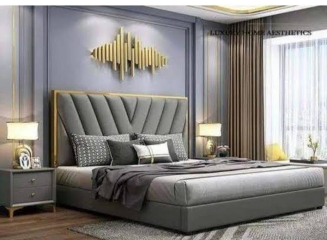 Royal Grey Upholstered Bed