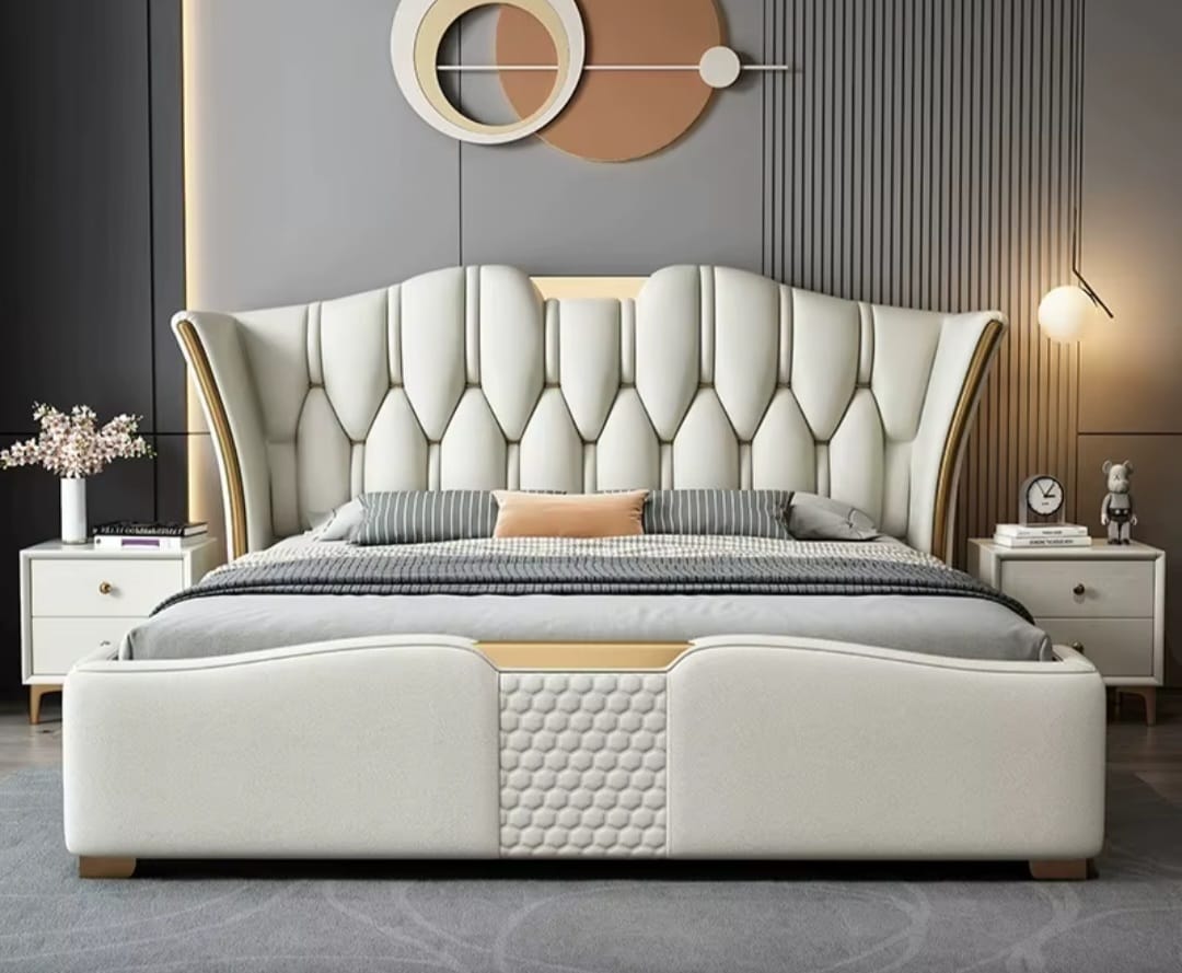 Modern Elegance Cream Bed