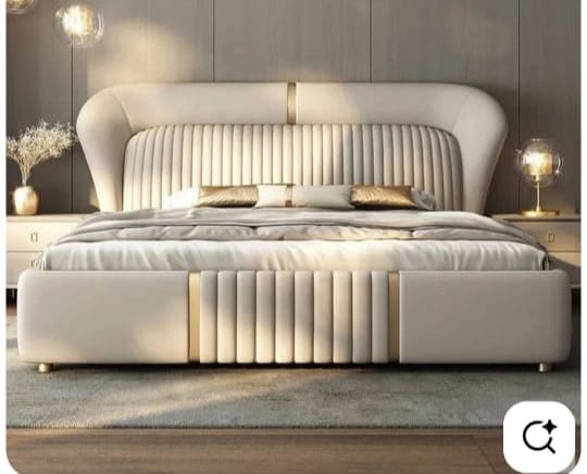 Royal Velvet Upholstered Bed – Modern Luxury Design