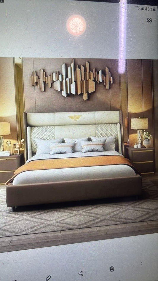 Elite Leather Comfort Bed – Modern Royal Design